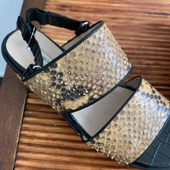 DRIES VAN NOTEN Snakeskin Wedge Sandal 36.5 Italy - Picture 6 of 8